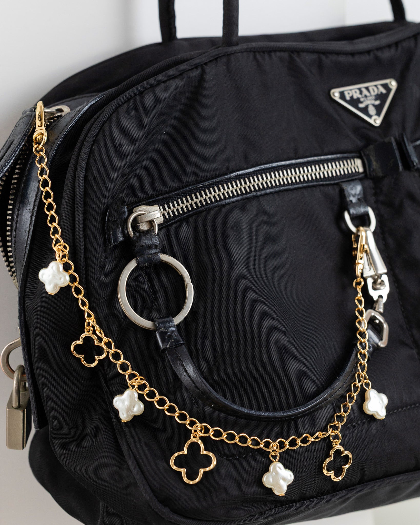 Clover Chain Bag Charm